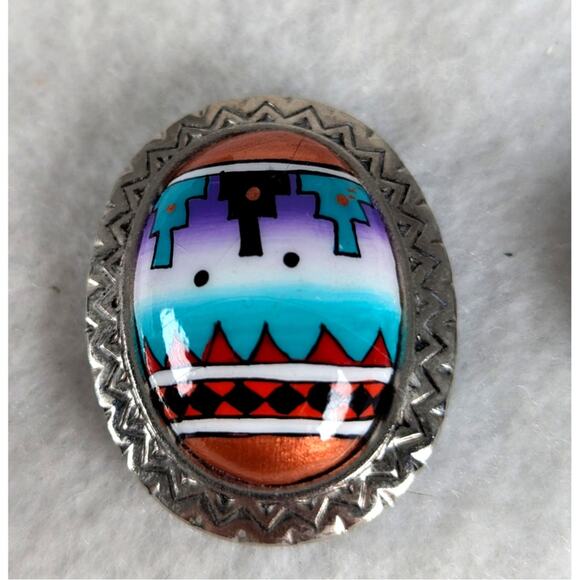 Vintage 5 oval buttoncovers  South Western 1-1 1/2. 4-1" EUC 90's - Picture 1 of 4